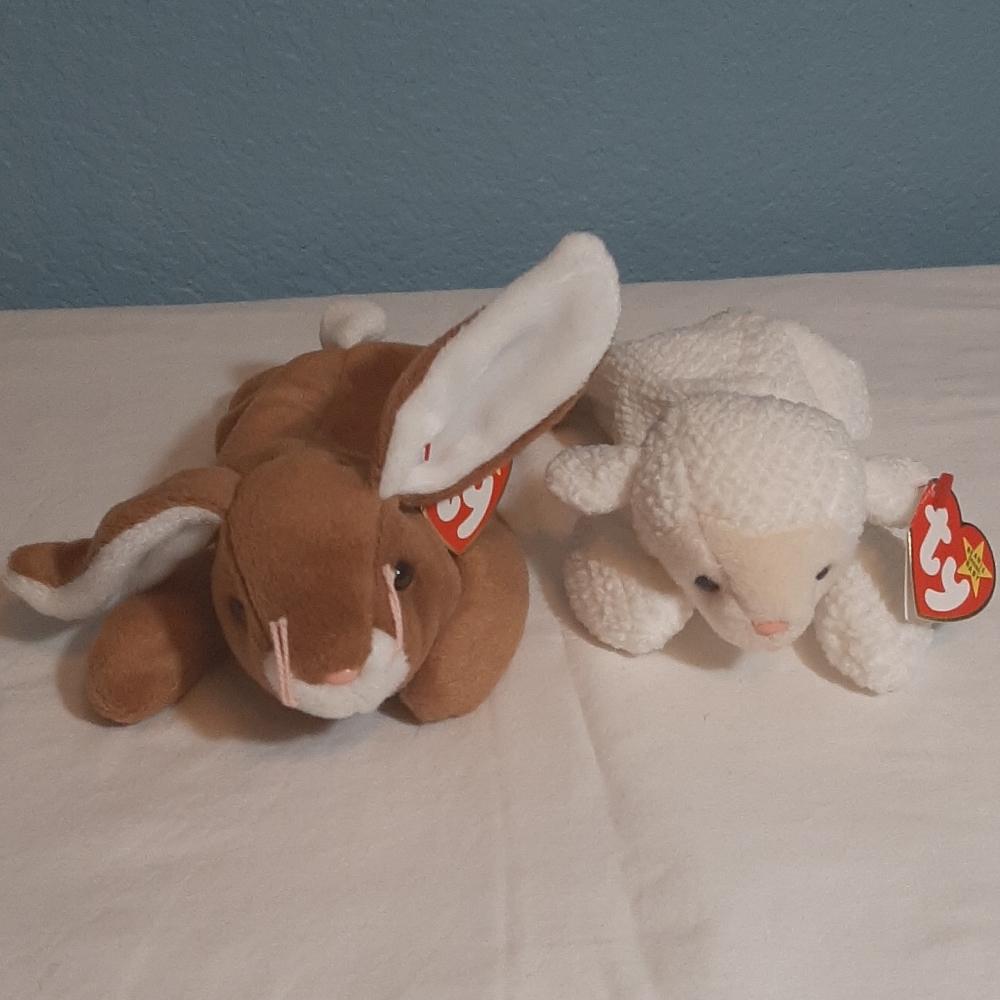 2 Easter Ty Beanie Babies